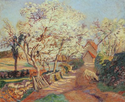 Pruimenbomen in bloei door Jean Baptiste Armand Guillaumin